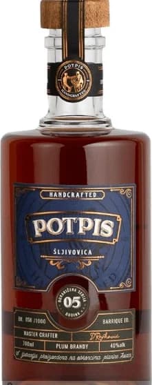 Potpis Rakija od Šljive 5G Barik 0.70