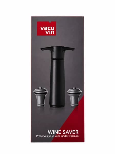 Vacu Vin Wine Saver black with 2 stoppers