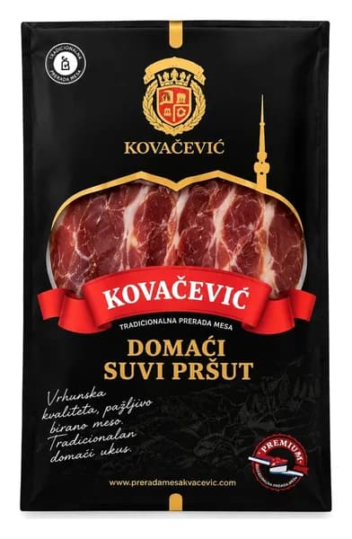 Kovačević Homemade Dry-Cured Ham 100g, Sliced
